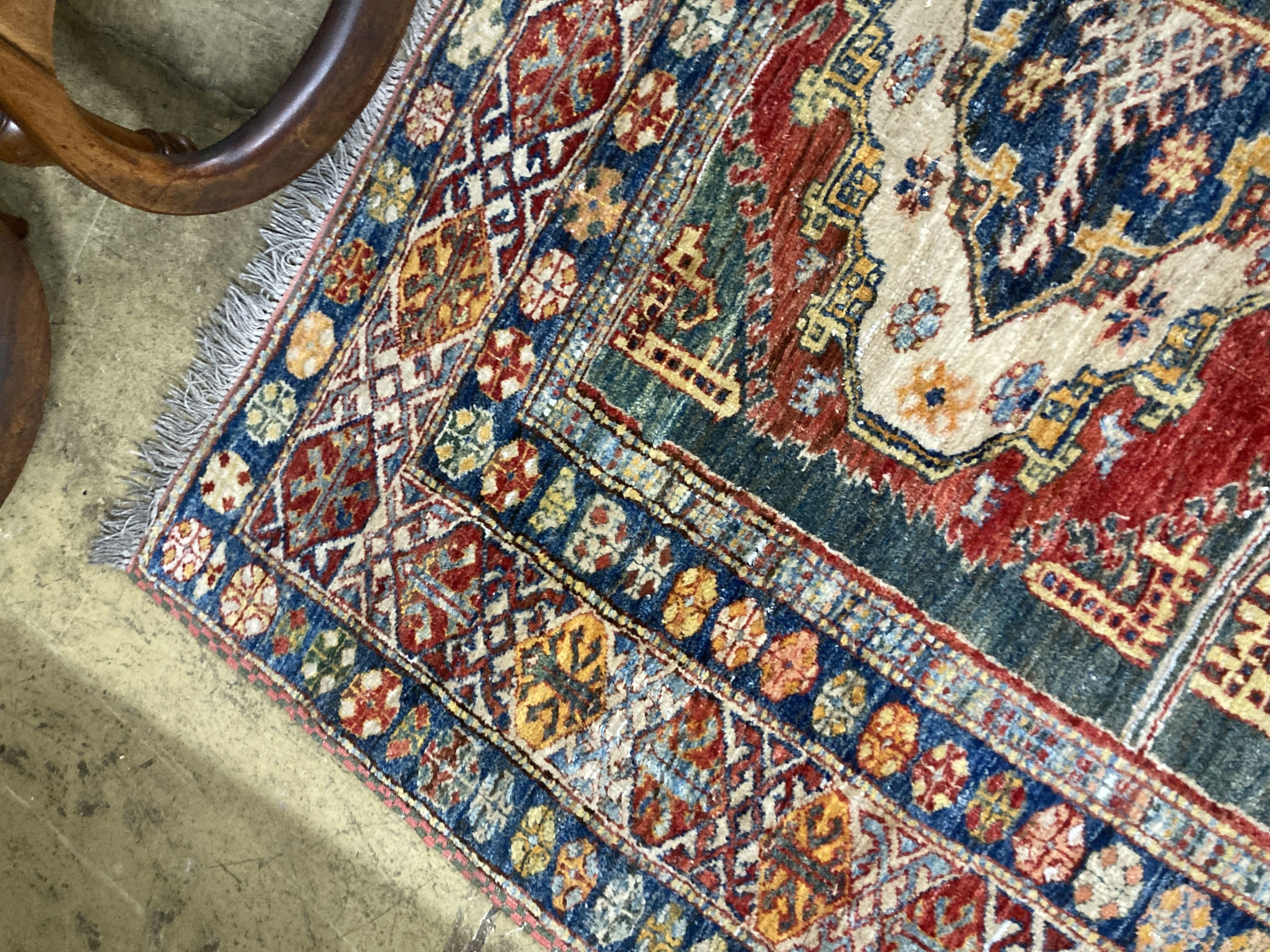 A Caucasian design carpet, 200 x 220cm